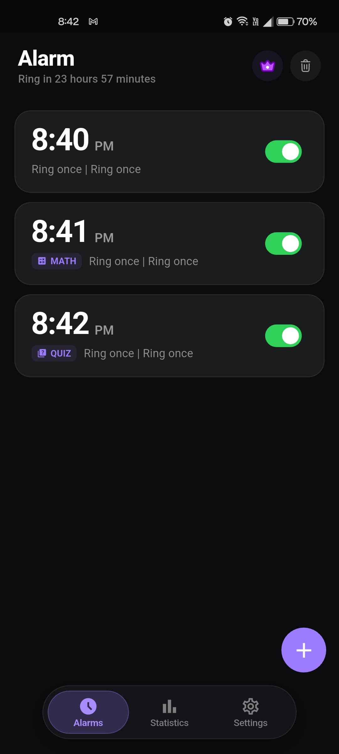 Lumi — Alarms